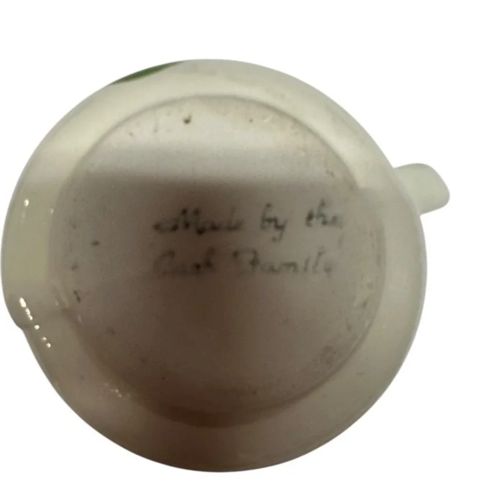 Cash Family Creamer Pottery Hand Painted Floral Flower Blossoms‎ w/ Leave Glazed